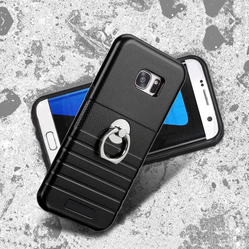 Protective Samsung S7 Edge Combo Phone Case with Ring
