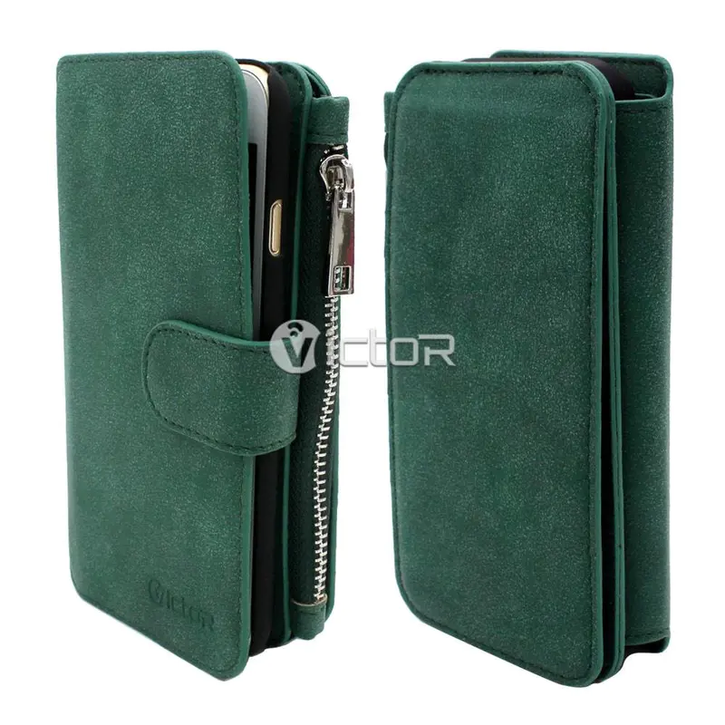 Victor  PU Multi Function Zipper Wallet Case for iPhone 6s
