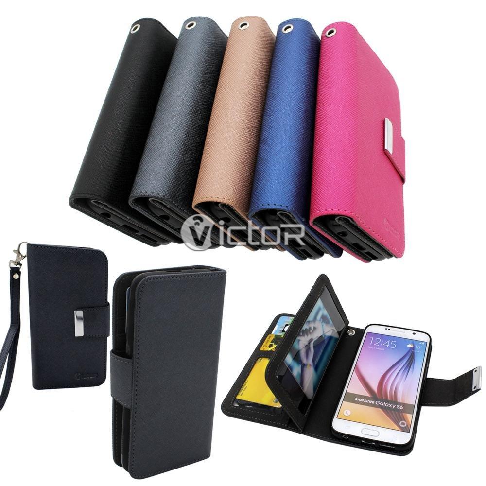 Victor Wallet Leather Case for Samsung S6