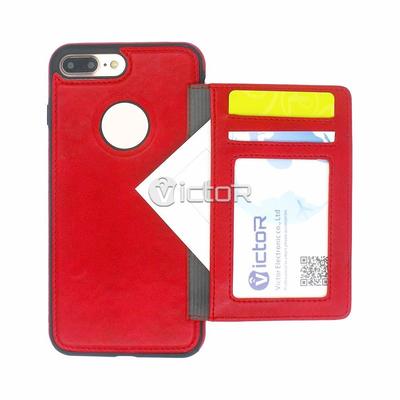 Victor iPhone 7 PU Leather Phone Case with Separate Cardholder
