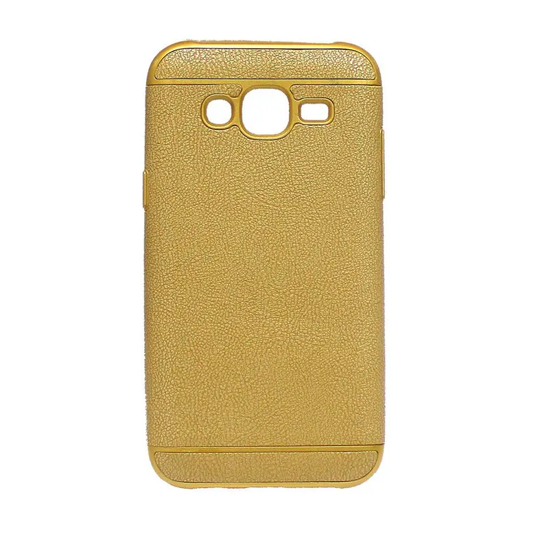 Paste Leather Golden TPU Case for Samsung