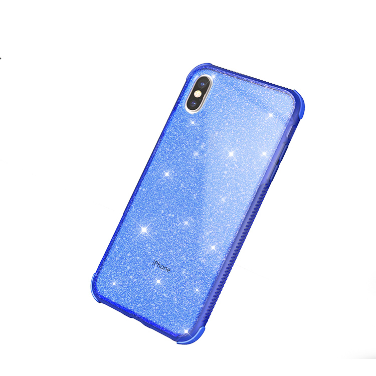Clear Pure Color Glitter TPU Case for iPhone XS Wholesale