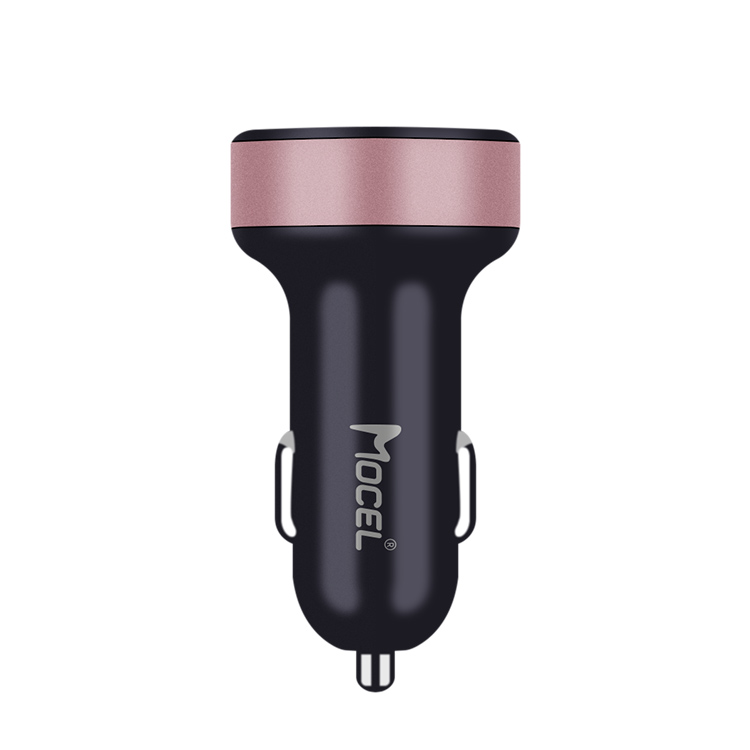 Mocel 2 USB Car Charger with LCD screen Wholeasale