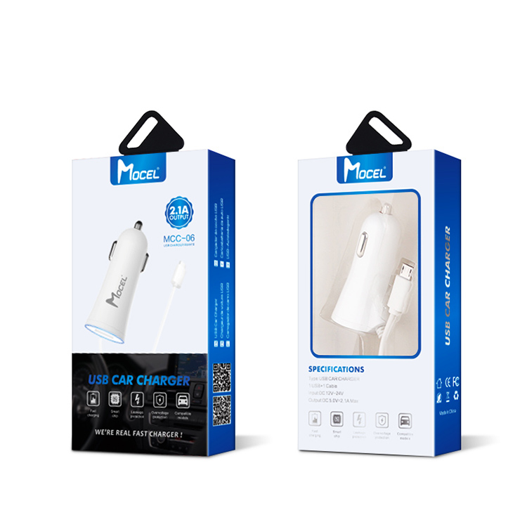Mocel USB Fast Car Charger with Cable for iPhone X XS XR