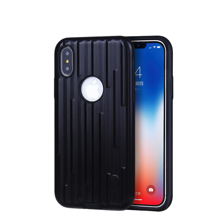 Suitcase Trunk TPU+PC Back Cover For iPhone X