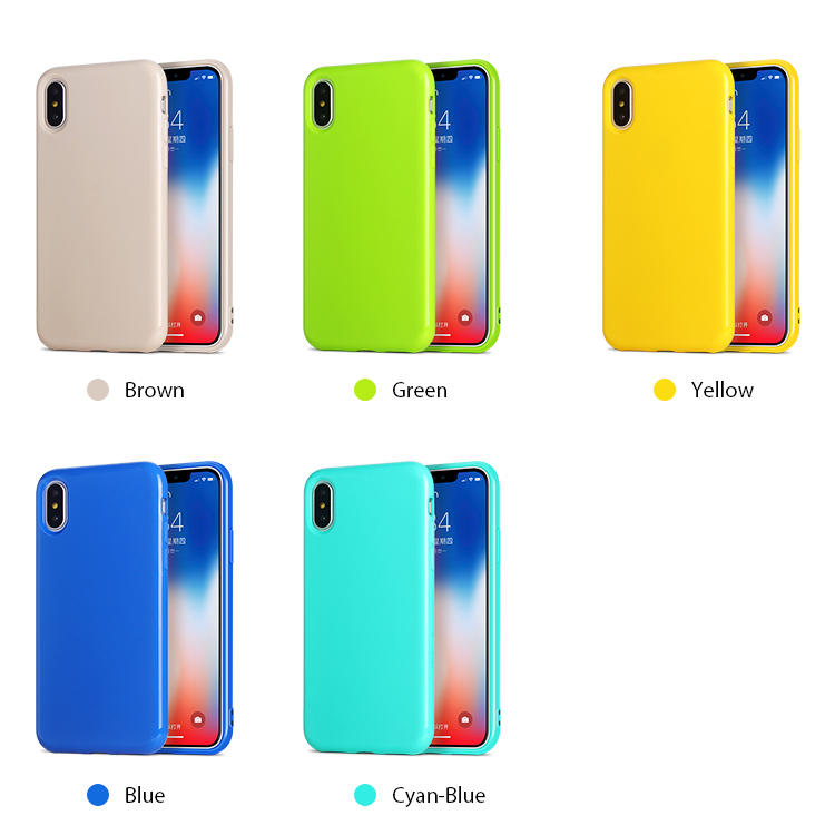 Candy Color Soft TPU Cell phone case for iPhone X XS