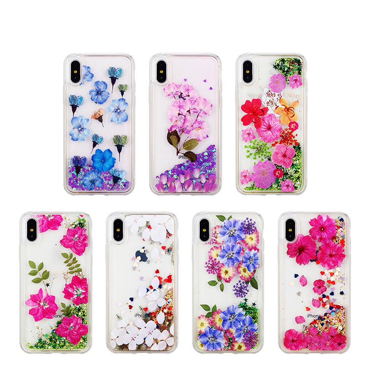 Flower Clear Quicksand Phone Case for Huawei P30