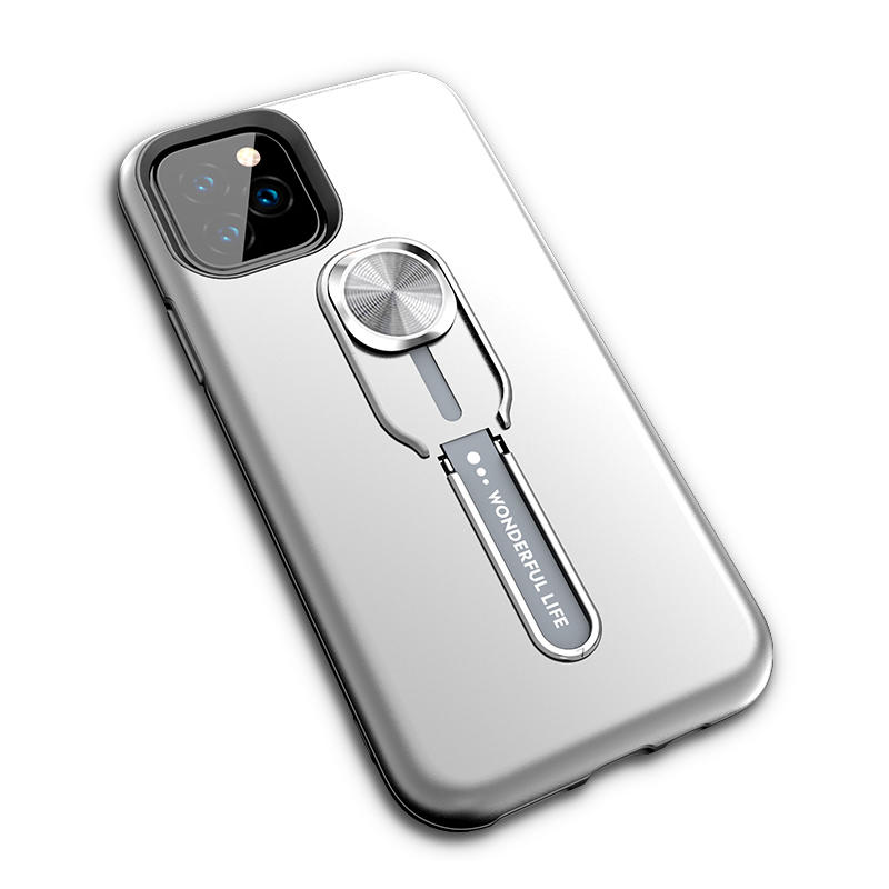 Mejor venta 2 en 1 funda de teléfono para iPhone 11 con soporte de anillo
