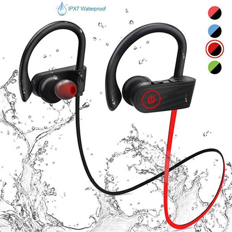 Amazon top selling IPX 7 Waterproof Bluetooth Earbuds, Neckband Sport Stereo Wireless Earphone