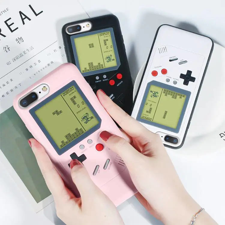 Creative Gameboy Cell Phone Case Playable Case with Built-in Tank War Tetris Game