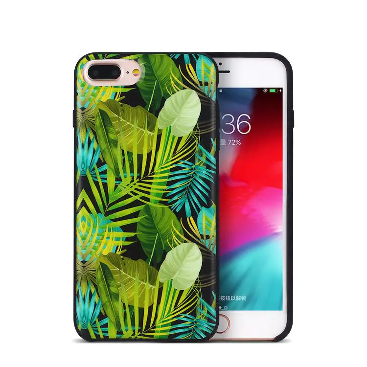 Custom design Liquid silicone phone case for iPhone 8 plus