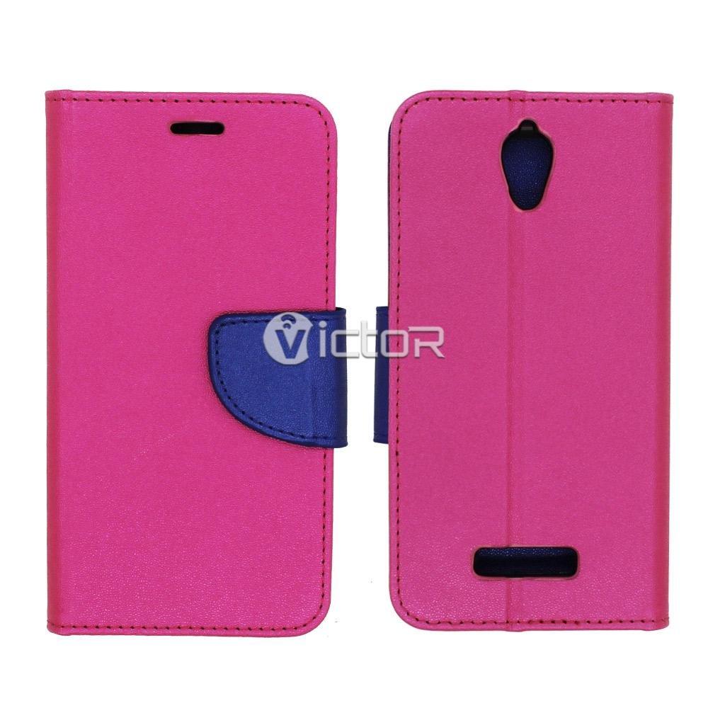 Victor Magnetic PU Leather Wallet Card Holder Slot Cover Case for Huawei P8