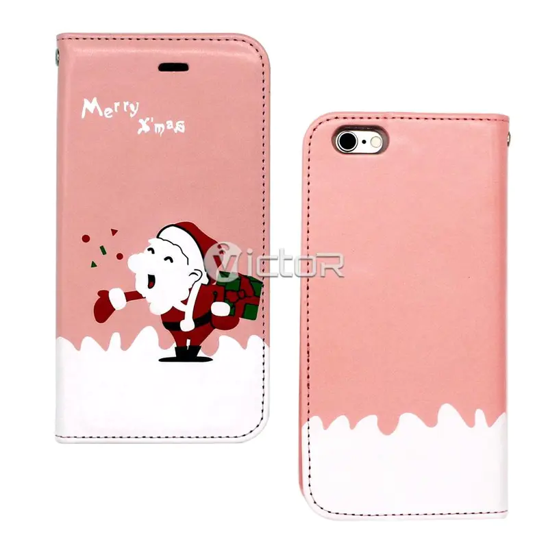 Victor Christmas Magnetic Apple iPhone 6s PU Leather Case