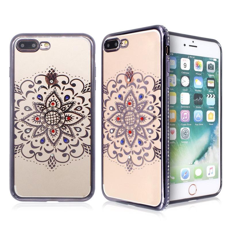 Electroplated iPhone 7 Plus TPU Case with Diamond Decoration