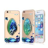 Clear iPhone 6 TPU Phone Case with Pretty Quicksand Component