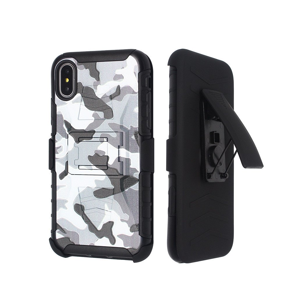 Camouflage Protective iPhone X Armor Phone Case for Wholesale
