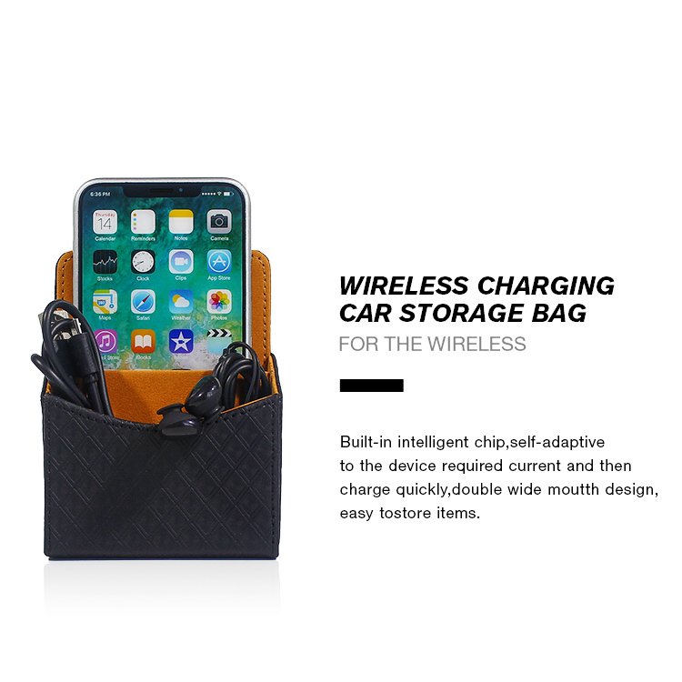 Wireless Charging Car Storage Bag