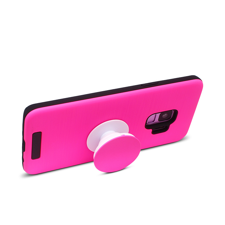 2 in 1 hybrid Case for Samsung s9 with popsocket