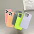 high quality Jelly color liquid silicone phone case for iphone samsung huawei