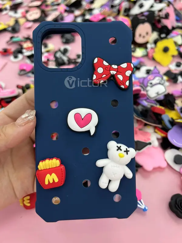 Cute DIY cartoon phone case for iphone and android mobile phone