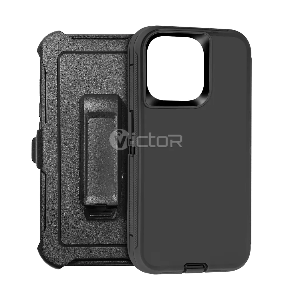 Anti-fall shockproof 2 in 1 phone case for iphone 15 14 13 12 with belt clip
