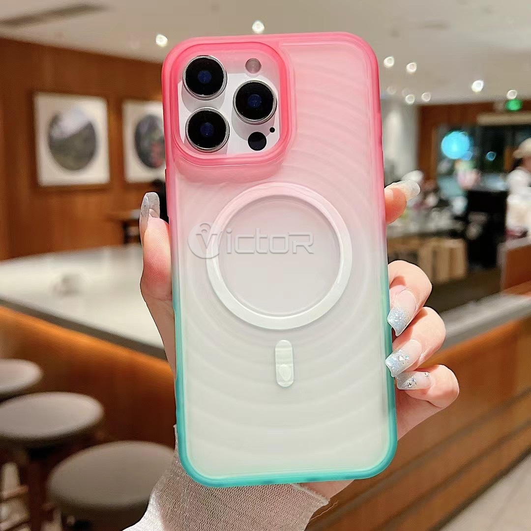rainbow color phone cases for iphone 16 15 14 13 12 11 frost clear magnetic cell cover