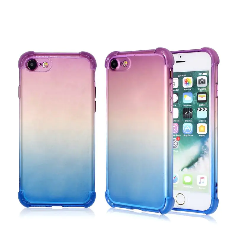 Drop Proof Gradient Color TPU Phone Case for iPhone 7