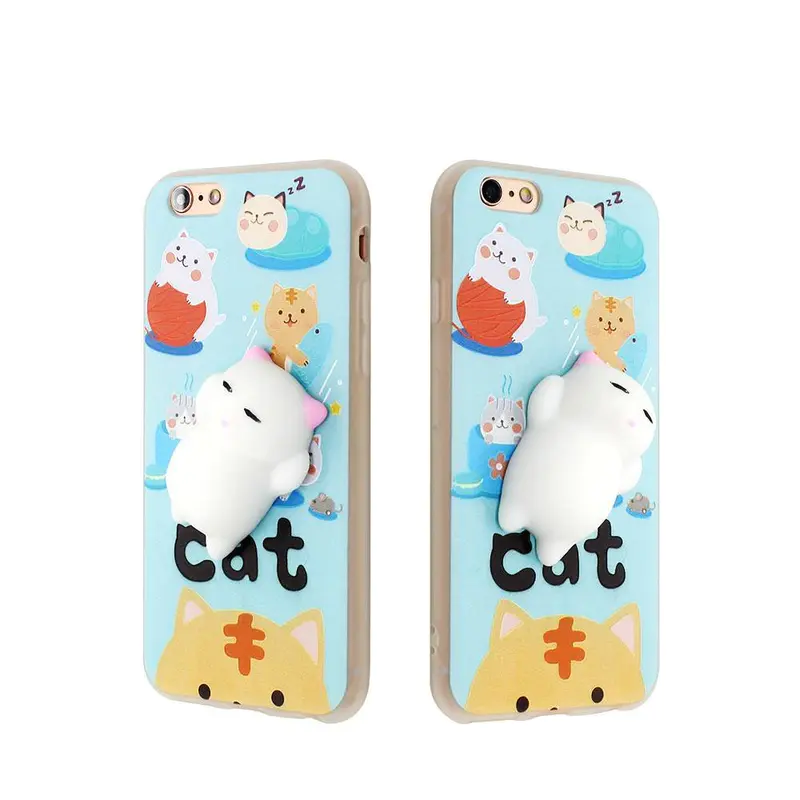 Soft Cartoon Silicone Doll Cute Phone Case for iPhone 6