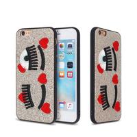 Glitter iPhone 6 Case with Embroidery Decoration and TPU Bumper