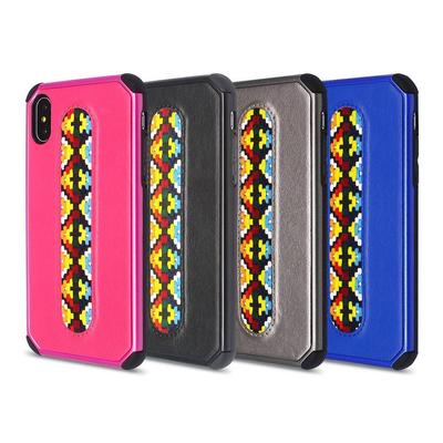 Corner Strengthen Phone Case iPhone X with Embroidery Decor