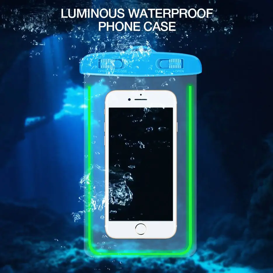 Universal Luminous Waterproof  Phone Bag Pouch Wholesale