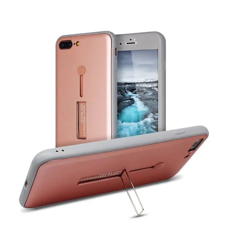 PC + TPU Hybrid Ring Grip Holder Stand Protection Case for IPhone 6/7plus