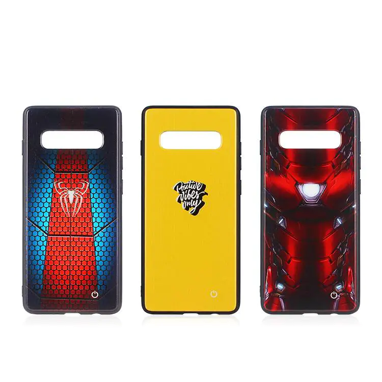 Customized Marvel Phone Case for Samsung Galaxy S10 with LED Light