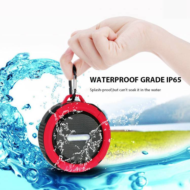 Lound HD Sound IP7X Waterproof Bluetooth Speaker with Key Chain and Suction Cup